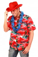 Hawaiihemd mit Muster in rot